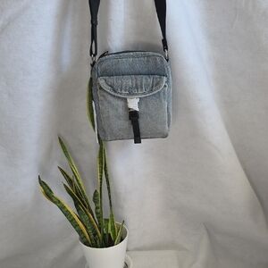 Calvin Klein Black and Blue Denim Bag